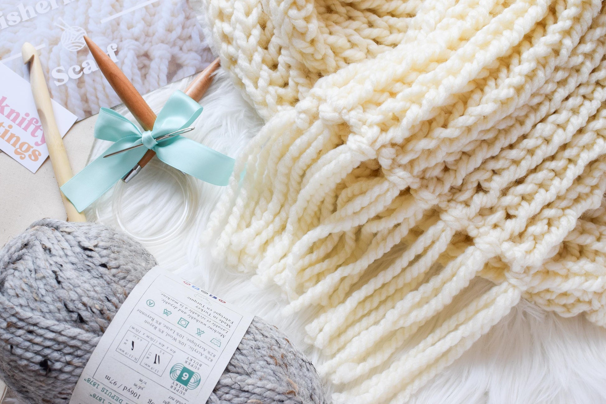 Fisherman’s Scarf Knitting Kit - Knifty Knittings