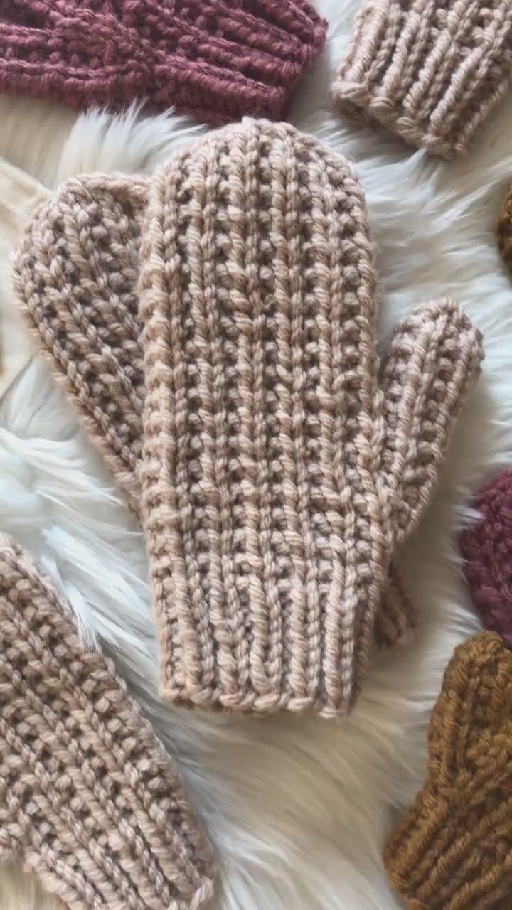 Mitten Knitting Kit // Knitting Kit // Advanced Knitting Kit // Waffle Knit Mitten Kit // Mitten Kit // Knitting Gift Ideas