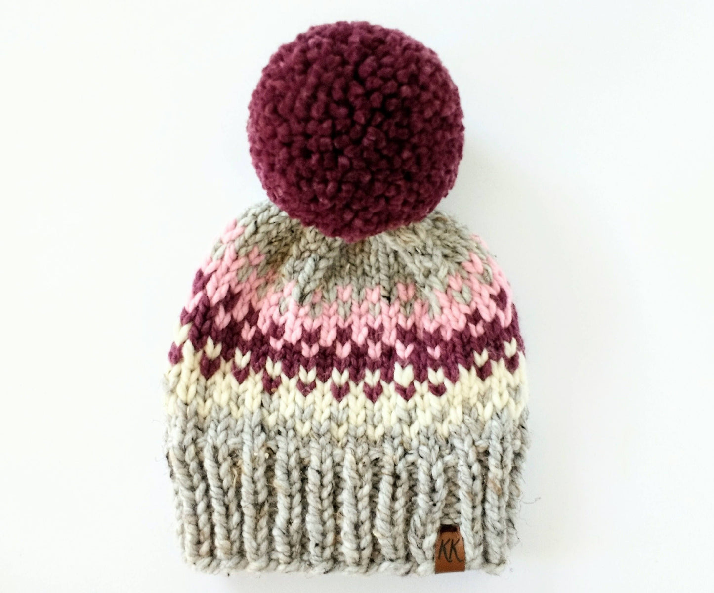 Fair Isle Pom Pom HatKnifty Knittings
