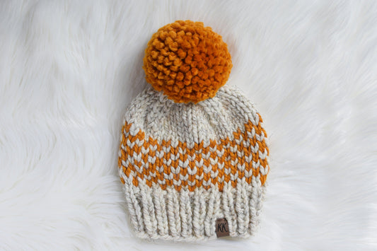 Fair Isle Pom Pom HatKnifty Knittings