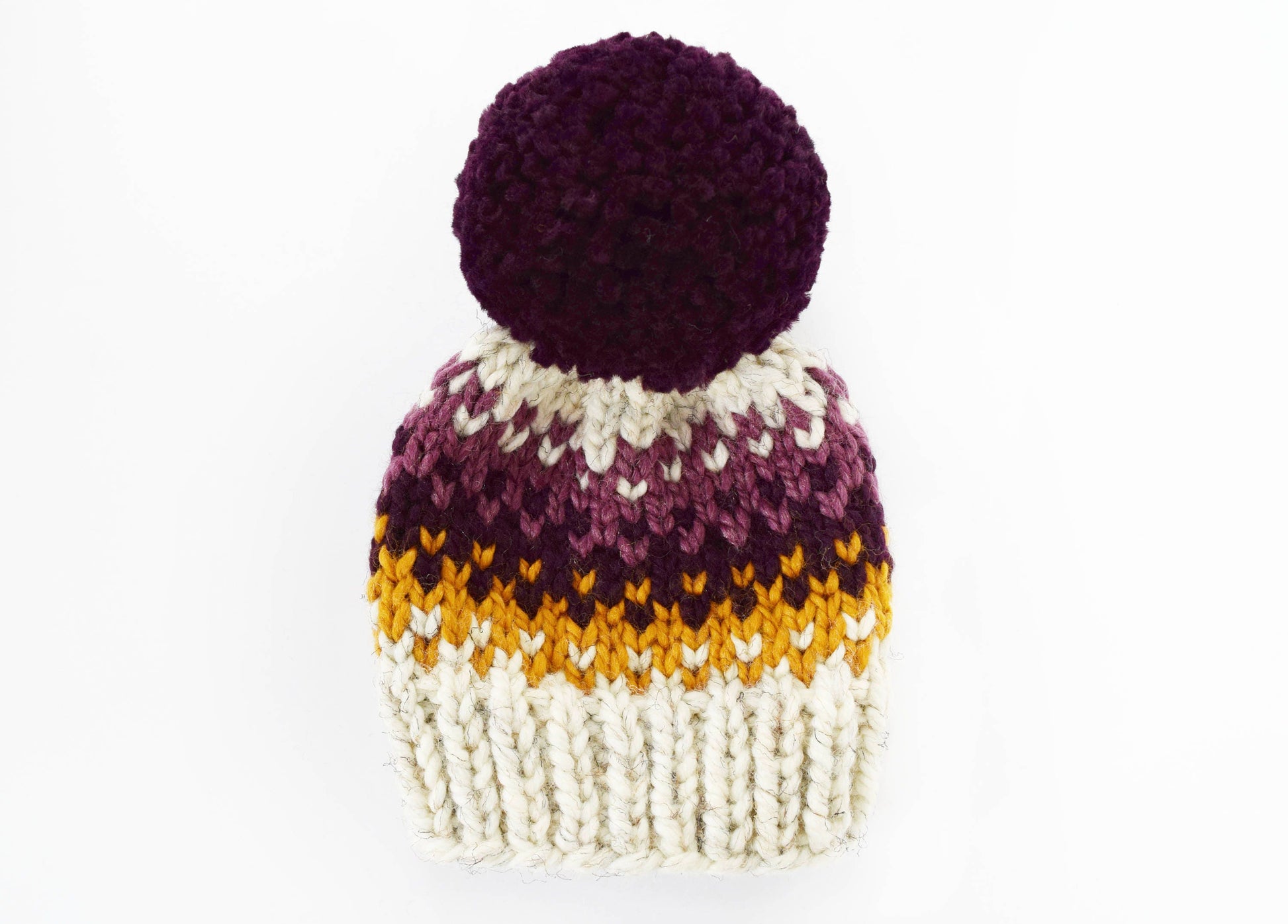 Fair Isle Pom Pom HatKnifty Knittings