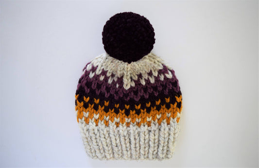 Fair Isle Pom Pom HatKnifty Knittings