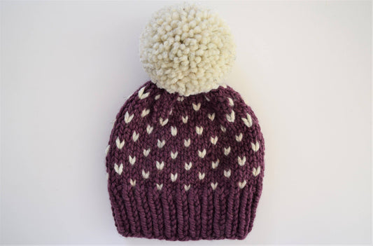 Little Hearts Beanie Knifty Knittings