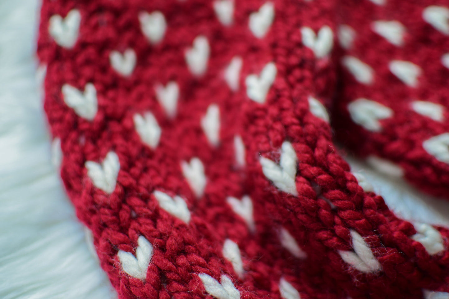 Little Hearts Infinity Scarf Knifty Knittings