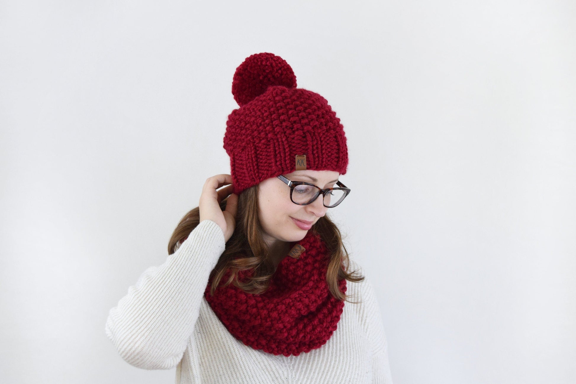 Seed Stitch Hat and CowlKnifty Knittings