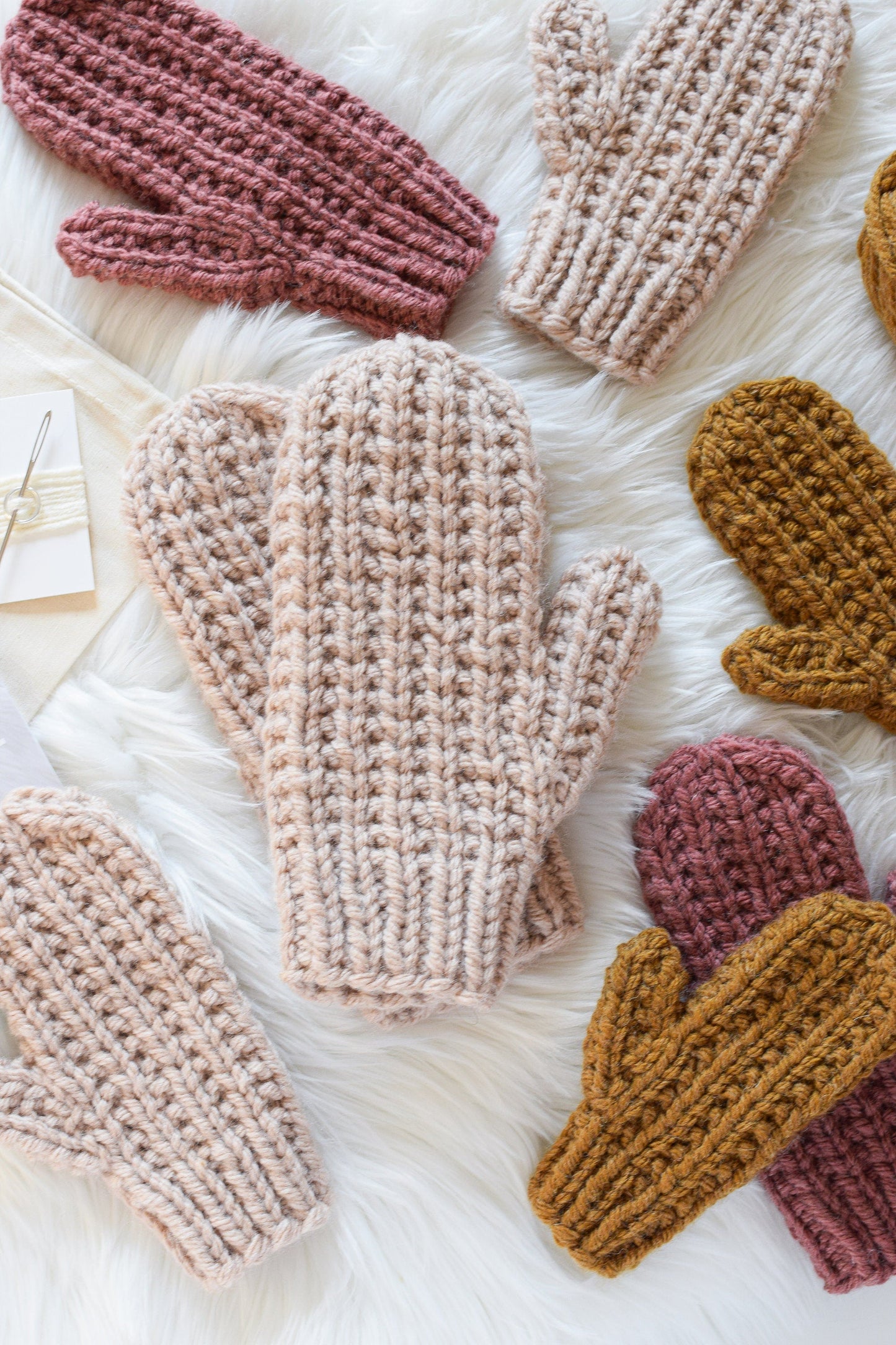 Waffle Knit Mittens Pattern - Knifty Knittings