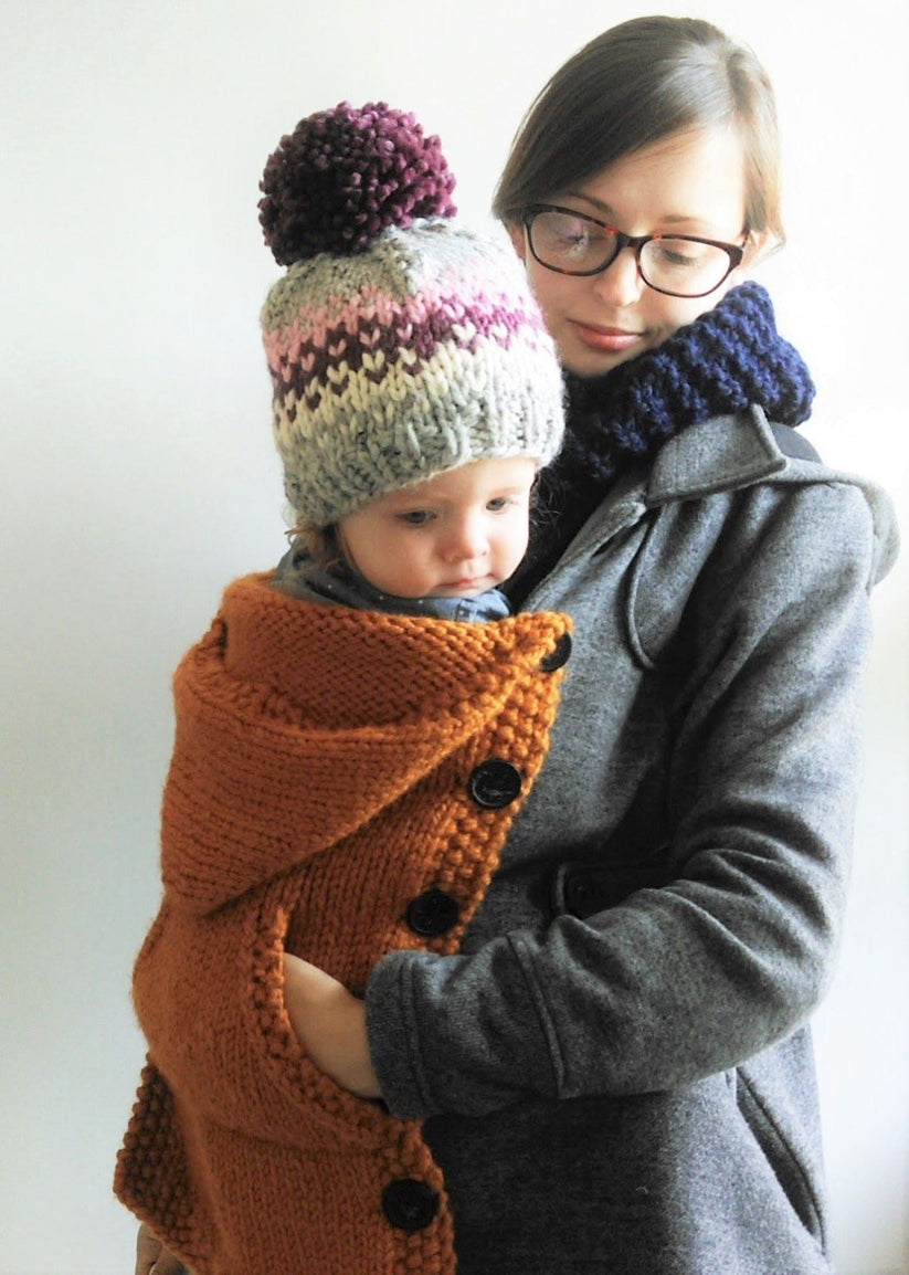 Babywearing Coat Extender Knitting pattern by Knifty Knittings