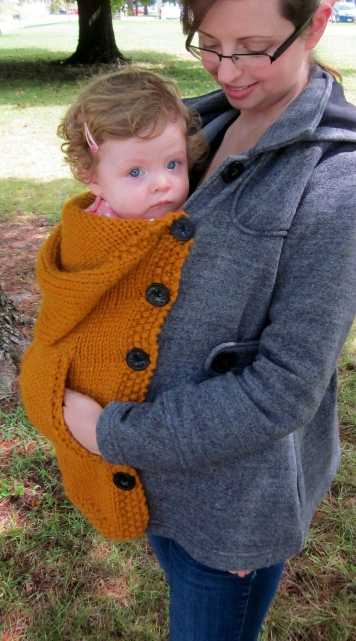 Babywearing Coat Extender Knitting pattern by Knifty Knittings