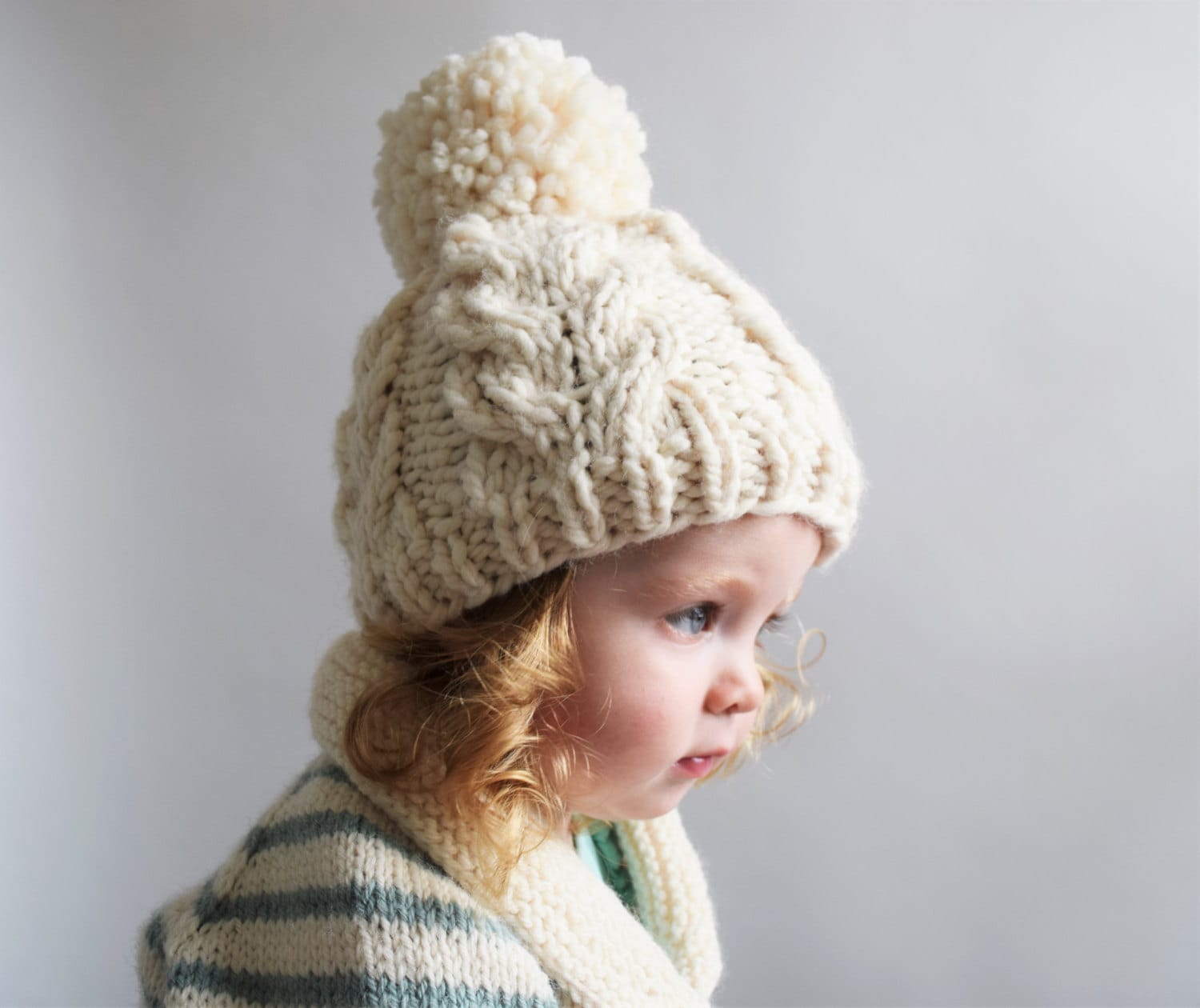 How to knit a double pom pom hat - Knifty Knittings