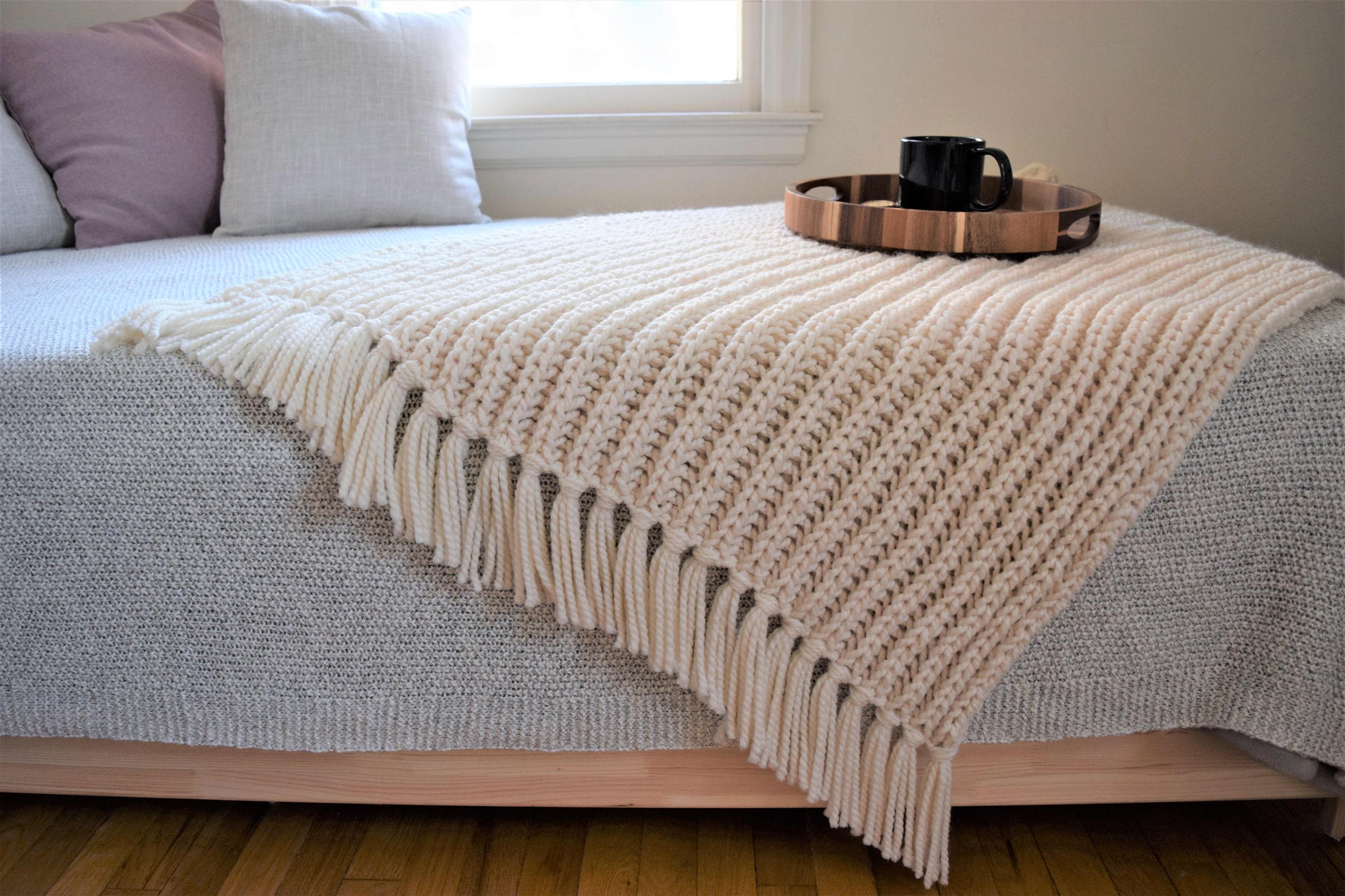 Knitted throw discount